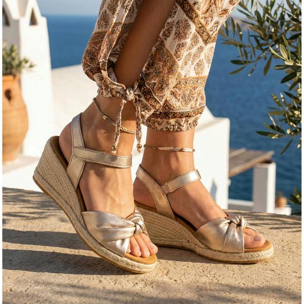 Gabor MOON Ankle Strap Sandals   in  Gold