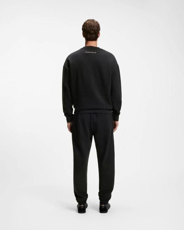 HUGO Datrisweat Mens Sweatshirt - Black 001 back, full length