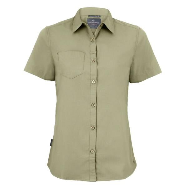 Craghoppers Womens/Ladies Kiwi Short-Sleeved Shirt - Pebble - 
