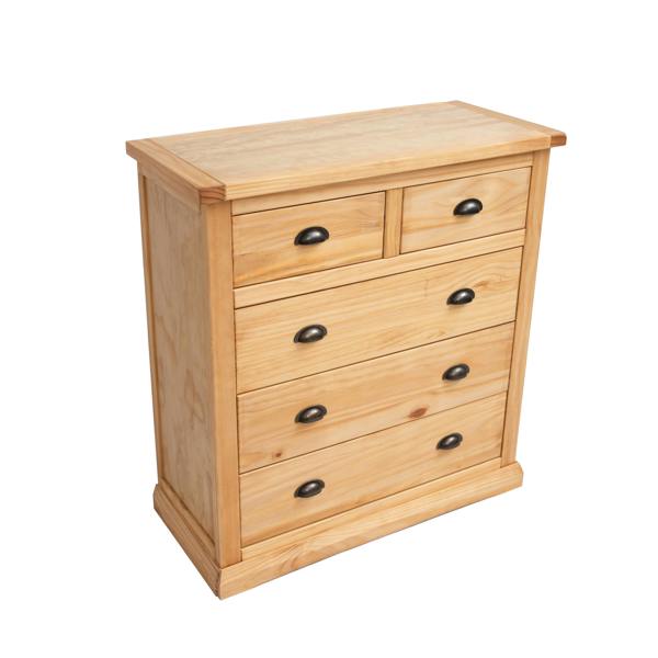 Cabinet Bits Lucca 5 Drawer Chest of Drawers Brass Cup Handle