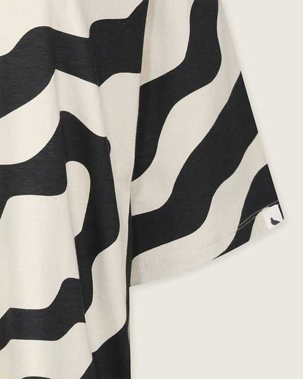 Elsie Multicolour Swirl Print Oversized T-Shirt- image 6