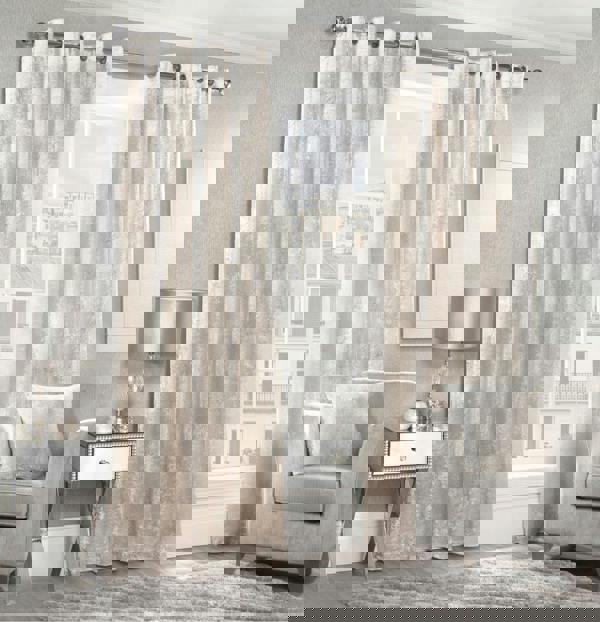 Luxury Living Luxury Crushed Velvet Fully Lined Ring Top Curtains