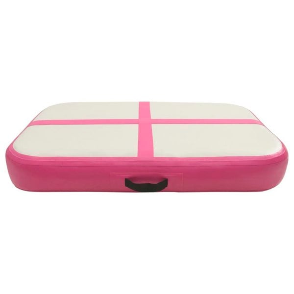 Berkfield Inflatable Gymnastics Mat with Pump 60x100x15 cm PVC Pink