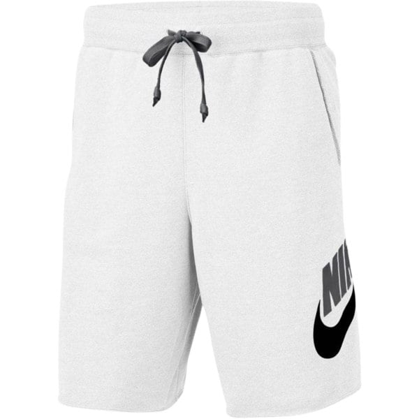 Nike Large Swoosh Logo White Sweat Shorts S