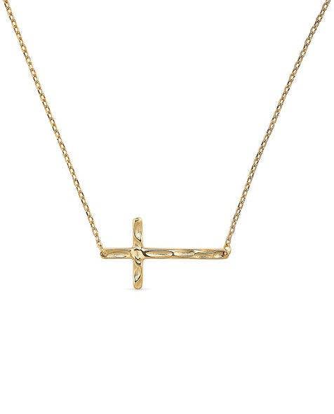 Dainty 14K Gold Cross Choker Necklace - Necklaces - Elk & Bloom