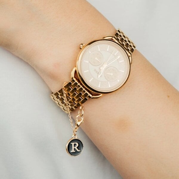 The Colourful Aura Dainty Personalised Initial IWatch Strap Hanging Charm Jewellery