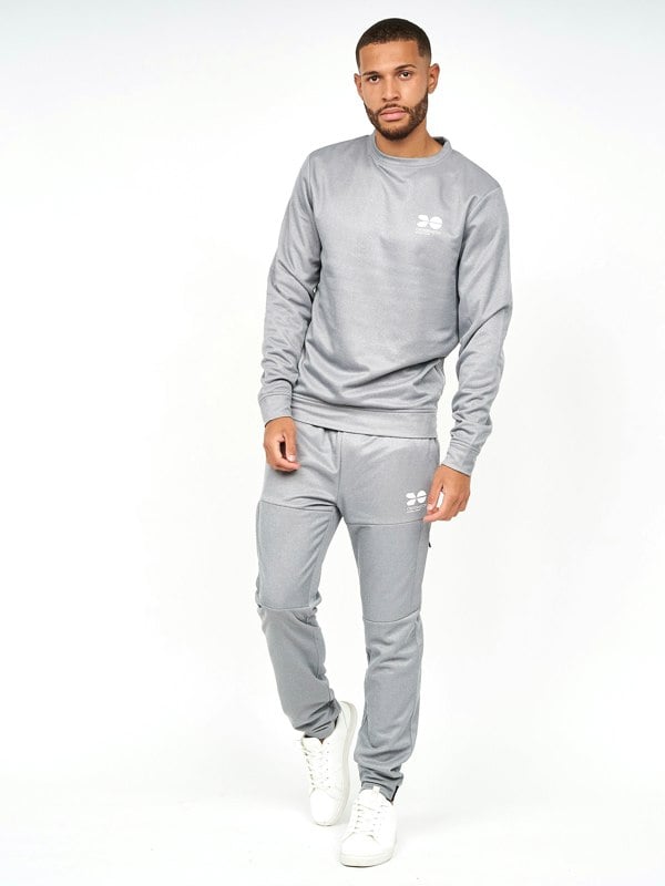 Crosshatch Langtons Crew Tracktop Charcoal