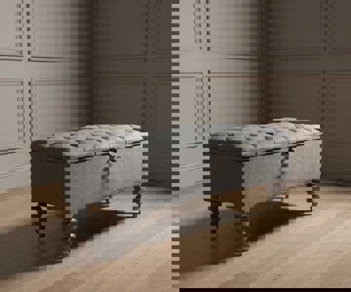 Multi-Purpose Living Room Ottoman Pouffe with Hidden Storage - ISTOOLS