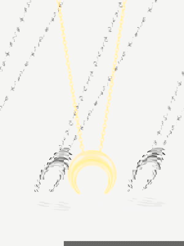 Muchv Small Horn Necklace in 18k Gold or Silver