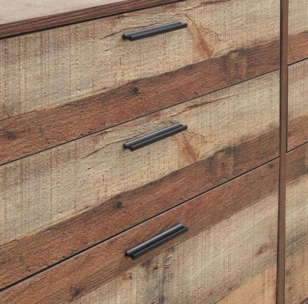 Timber Art Design Stretton Rustic Chest 6 Drawers Bedroom Living Room Storage Industrial Oak