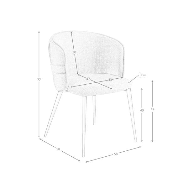 Angel Cerdá Brown Fabric Chair 4146
