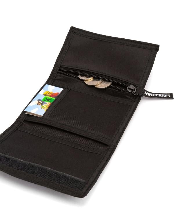 Minecraft Unisex Kids Black Multi Character Velcro Wallet (One Size) [dis]