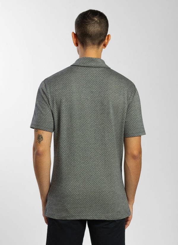 Steel & Jelly Diamond & Dot Jacquard Short Sleeve Shirt