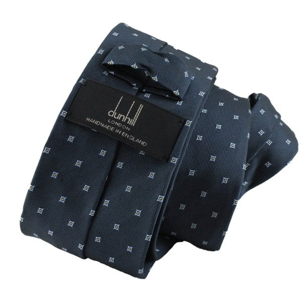 Dunhill luxurious mulberry silk tie in a woven neats pattern