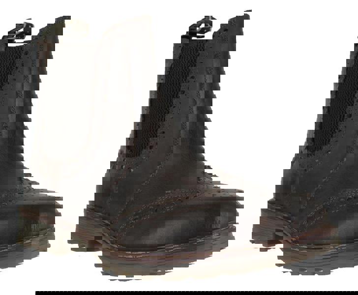 Catesby Mens Pull On Leather Brogues Chelsea Dealer Ankle Boots