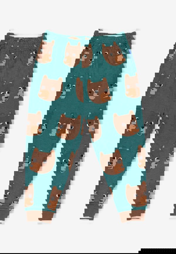 Toby Tiger Organic Brown Bear Print Pyjamas