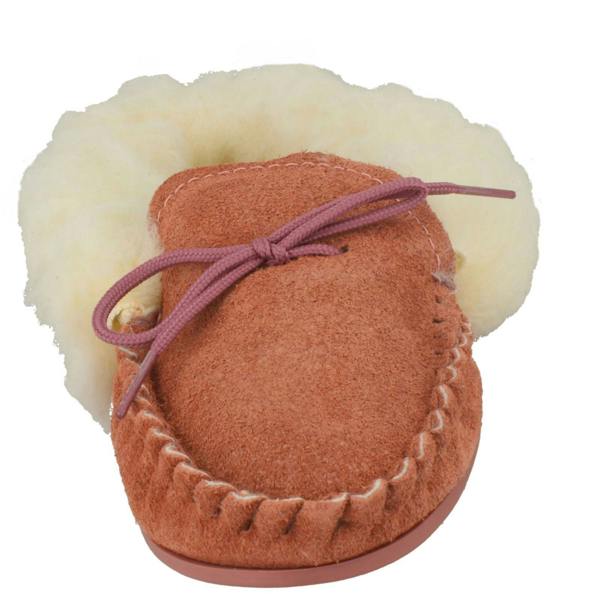 Spot On Ladies Spot On Slip On Slippers Real Suede Moccasin