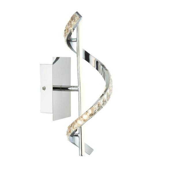 Pagazzi Lighting Hyde 1-Light Chrome And Crystal LED Wall Light