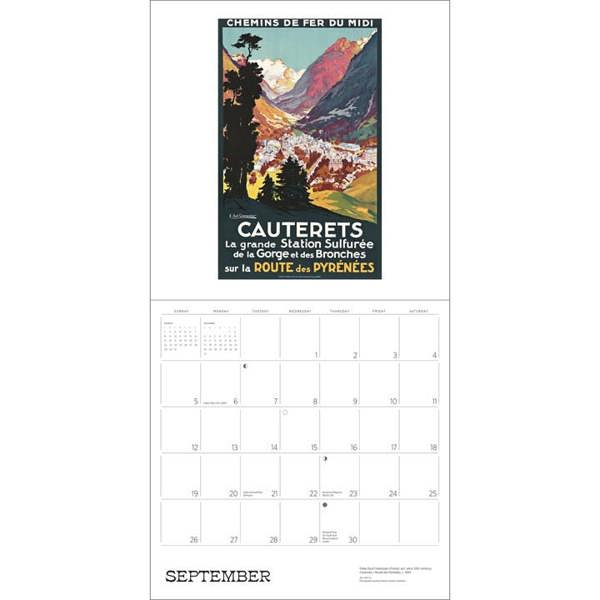 France, Vintage Travel Posters Calendar 2027, Wall Calendars, Month To View, Travel, Gift