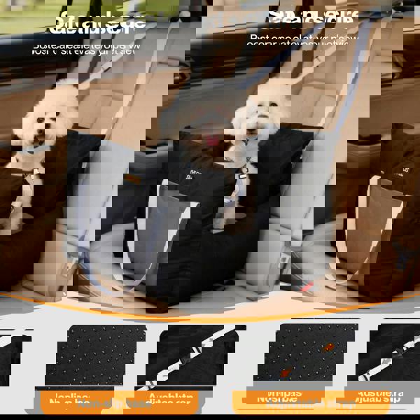 Skylos Dog Car Seat Travel Bed Carrier Portable Pet Booster Seat Washable Puppy