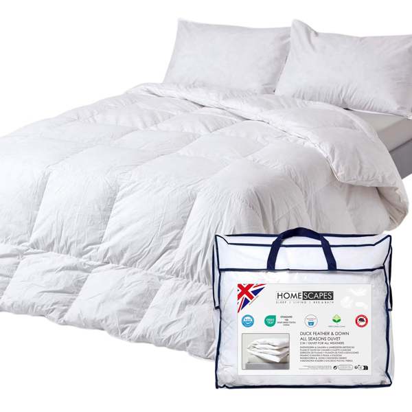 HOMESCAPES Duck Feather and Down All Season Duvet