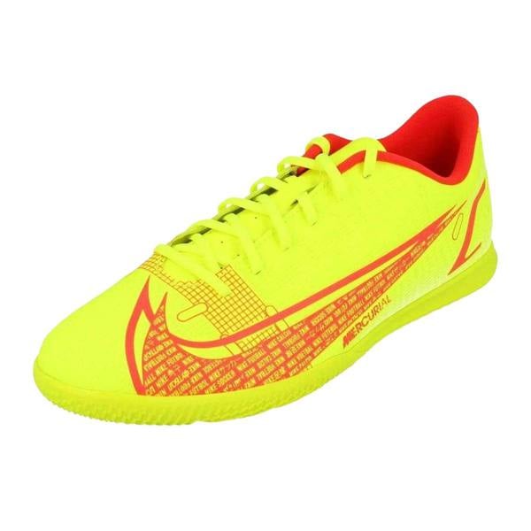 Nike Mens Mercurial Vapour 14 Club Indoor Football Shoes - Volt/Bright Crimson - 