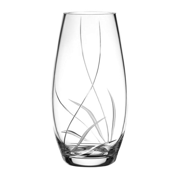 Diamante Meadow Collection Hand Cut Barrel Vase - 25cm