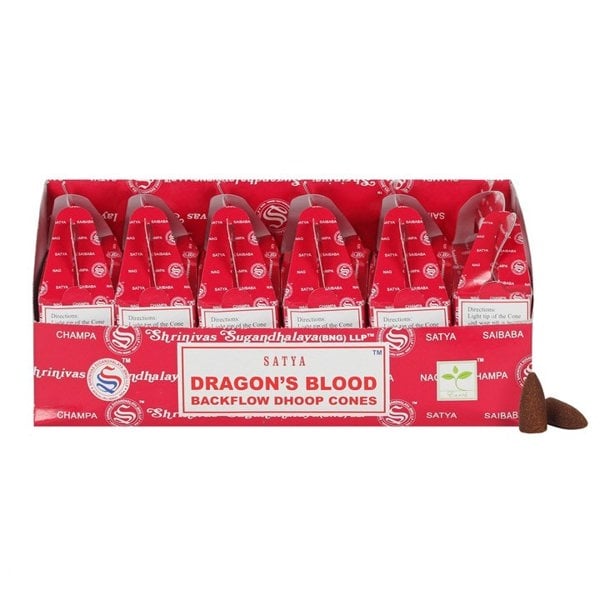Serano Set of 6 Packets of Satya Dragon's Blood Backflow Dhoop Cones