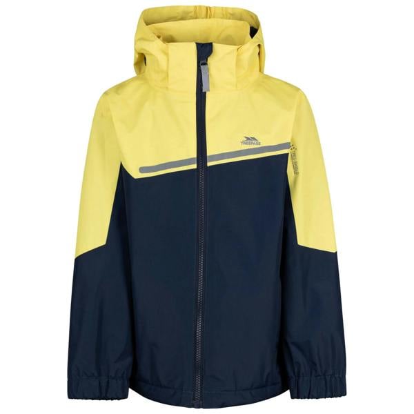 Trespass Boys Submerged Waterproof Jacket - Navy/Yellow - 