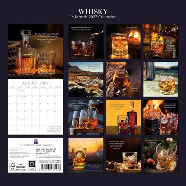 Whisky Calendar 2027, Wall Calendars, Month To View, Lifestyle, Gift