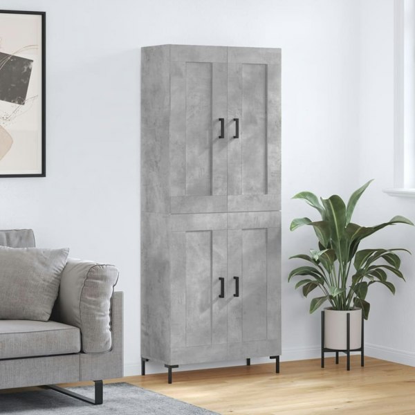 Berkfield Highboard Concrete Grey 69.5x34x180 cm Engineered Wood