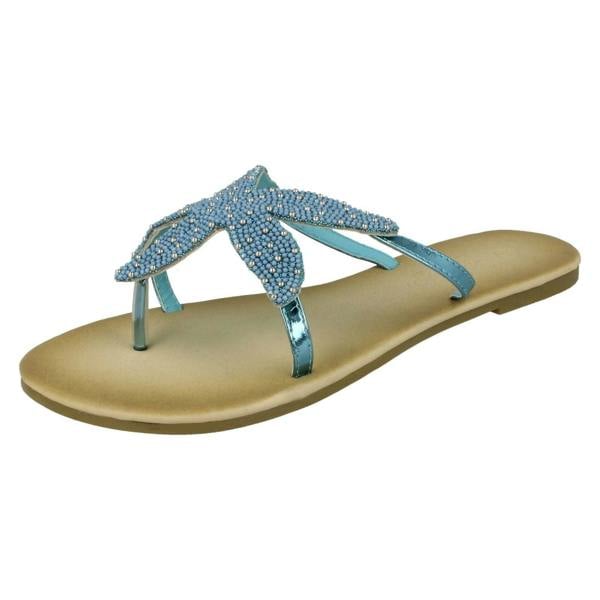 Savannah Ladies Savannah Beaded Starfish Toe Post Sandals