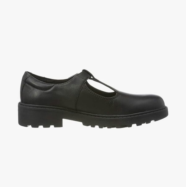 GEOX J CASEY GIRL Kids Leather Ballerina Black