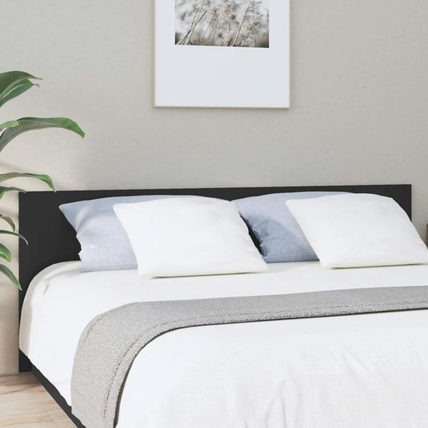 Berkfield Bed Headboard Black 200x1.5x80 cm Engineered Wood