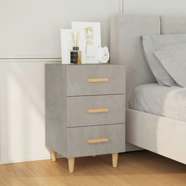 Berkfield Bedside Cabinet Concrete Grey 40x40x66 cm Engineered Wood