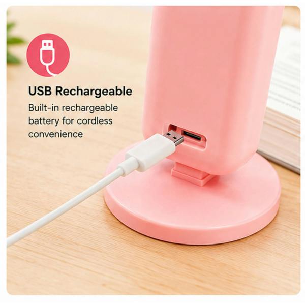Dyzi Mini Rechargeable Handheld Fan 3 Speed USB Pink