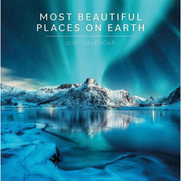 Most Beautiful Places On Earth Calendar 2027, Wall Calendars, Month To View, Travel, Gift