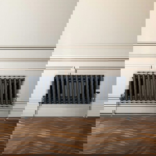 Monstershop Traditional 3 Column Radiator - 300 x 1012mm - Anthracite Grey