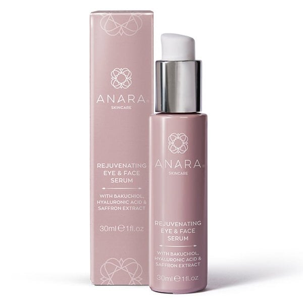 Anara Rejuvenating Eye & Face Serum bottle and outer carton