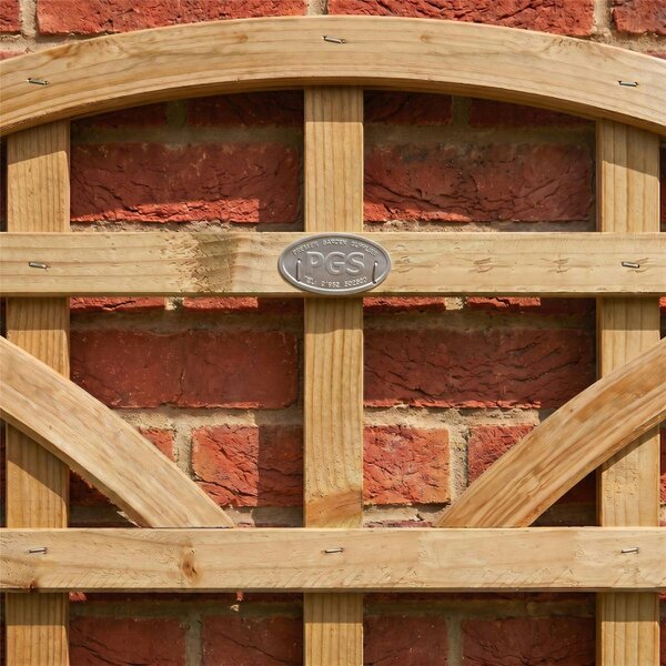 Premier Garden Supplies Standard Triple Dome Top Fence Panel Topper 6ft x 1-5ft Garden Trellis Decorative Cloud Lattice Privacy Divider - Wood - 3, 4 or 5