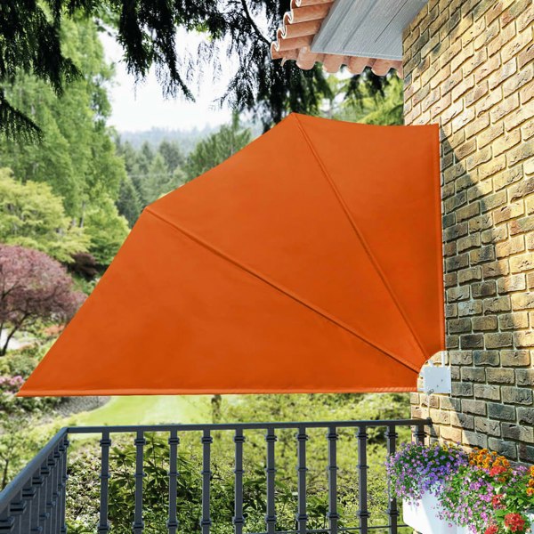Berkfield Collapsible Balcony Side Awning Terracotta 160x240 cm