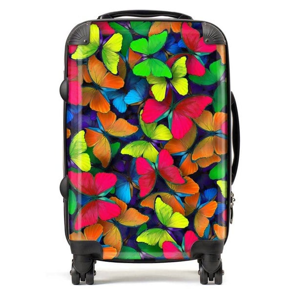 Warren Reed Rainbow Butterflies Suitcase