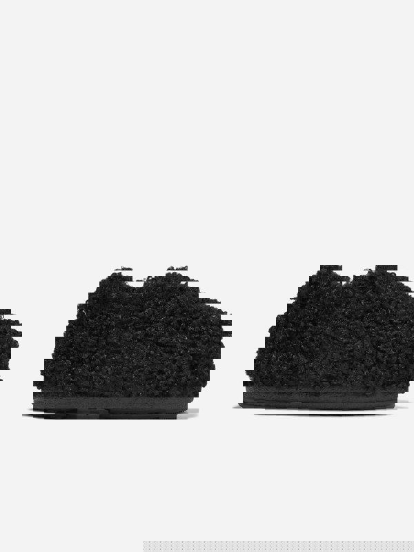 Moon Boot Kids Faux Curly Sandals in Black