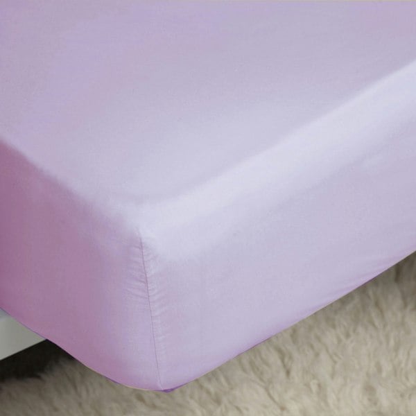 Belledorm 200 Thread Count Cotton Percale Deep Fitted Sheet - Lilac