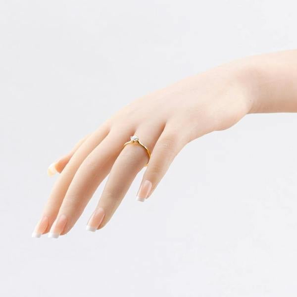 1888 Collection 18ct Yellow Gold Certificated 0.50ct Round Cut Diamond Twist Ring RI-137(.50CT PLUS)