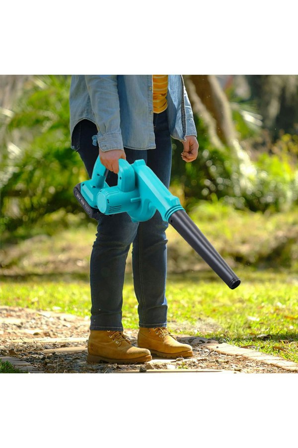Living and Home 21V Cordless Handheld Leaf Blower and Vacuum with Battery and Charger
