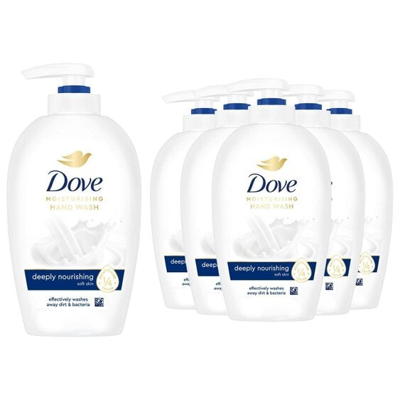 Dove Moisturising Hand Wash, Deeply Nourishing Instantly Soft Skin, 6x250ml