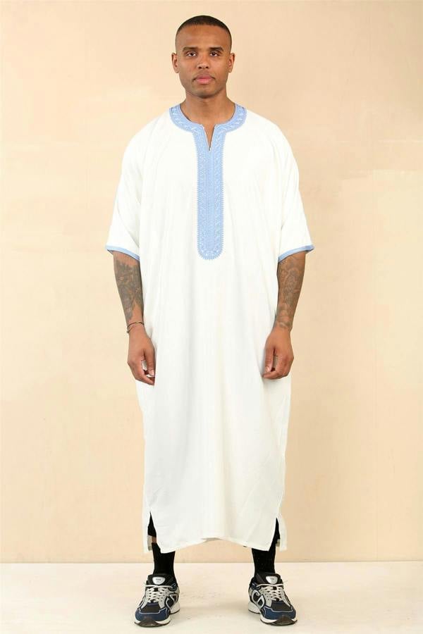 Infinity Leather Men's Moroccan Thobe Djellaba Jubba Robe Eid