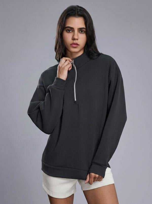 Anniou Fleece Lined Quarter Zip Pullover