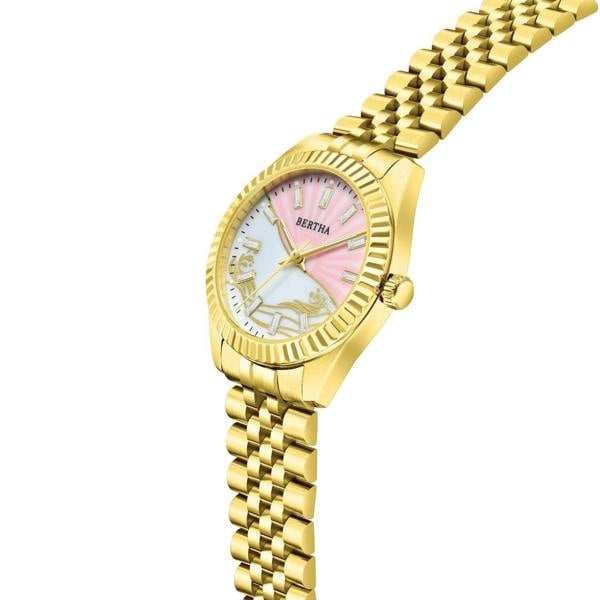 Bertha Marina Mother-Of-Pearl Bracelet Watch - Gold - BTHBS1703